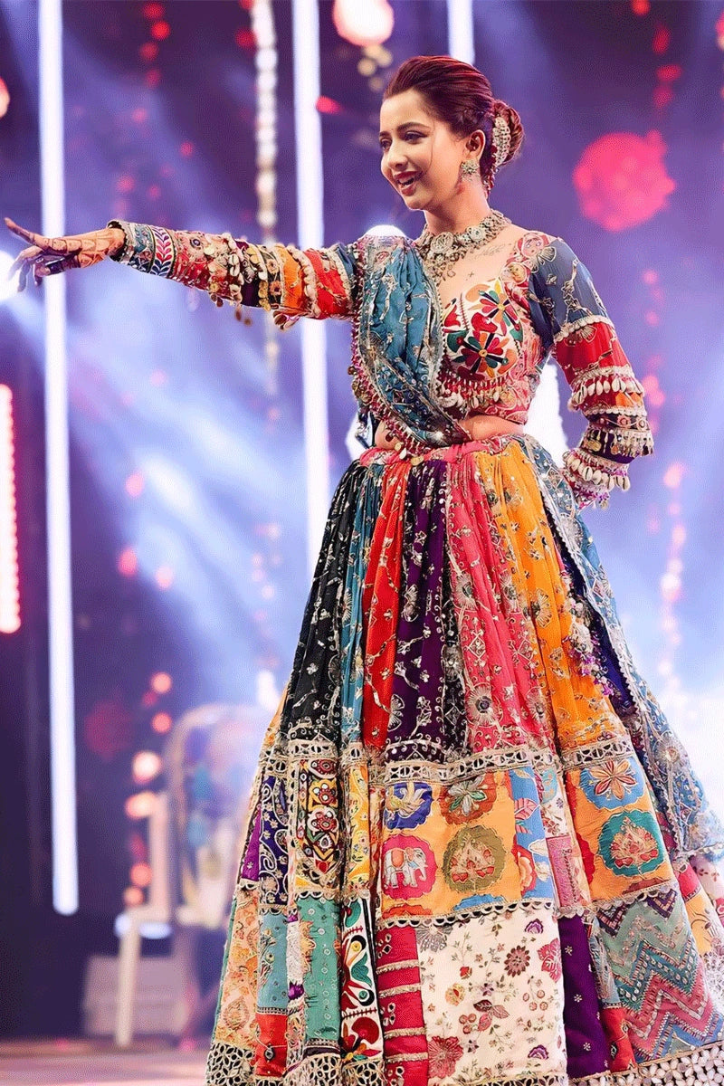 Traditional Gujarati Style Real Mirror Work Chaniya Choli For Garba Ni