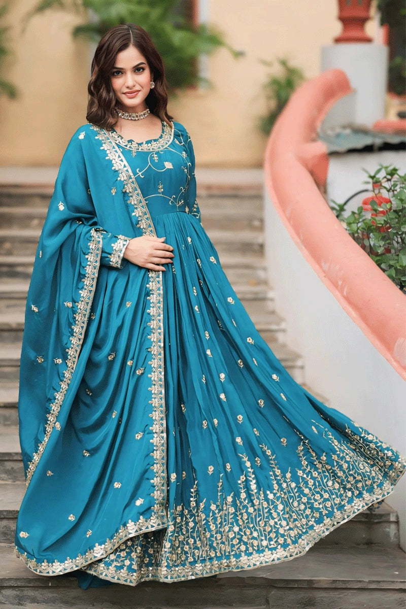 Full Sleeve Long Gown For Wedding - Anaya Designer Studio Full Sleeve Long Gown For Wedding - Anaya Designer Studio