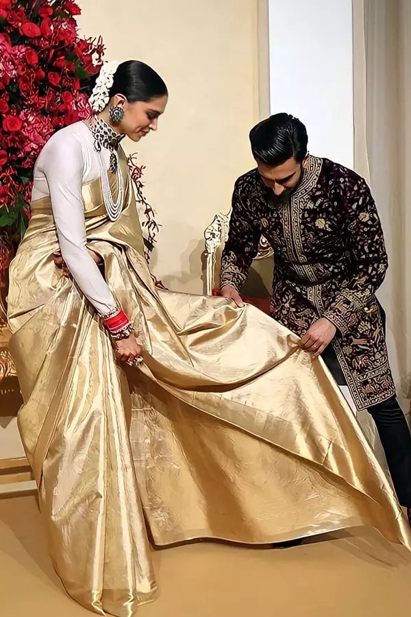 Deepika padukone wedding reception dress best sale