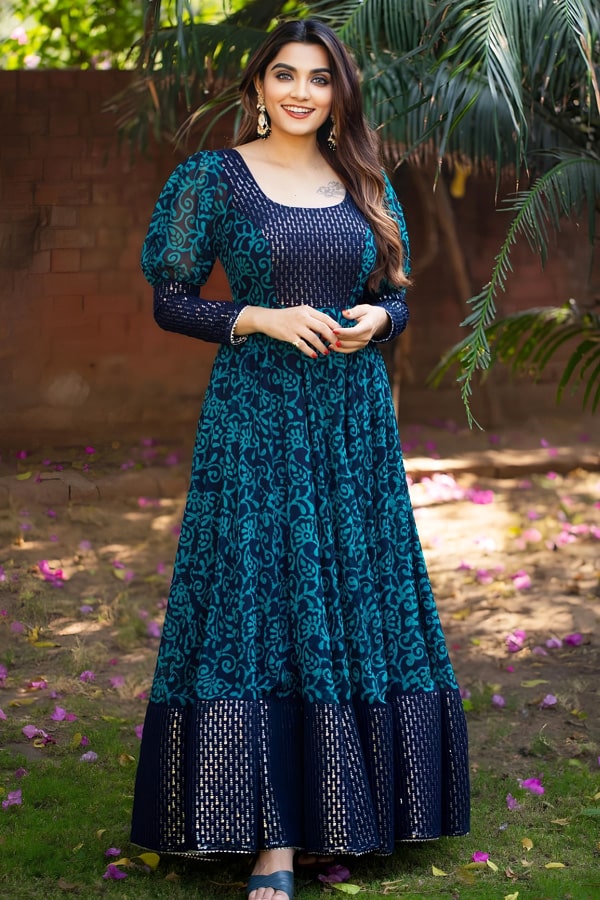 Indian Party Wear Latest Gown For Girls - Main Image
