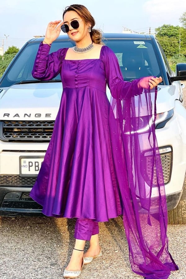 Latest anarkali suit design 2021 Purple - Anaya Designer Studio Latest anarkali suit design 2021 Purple - Anaya Designer Studio