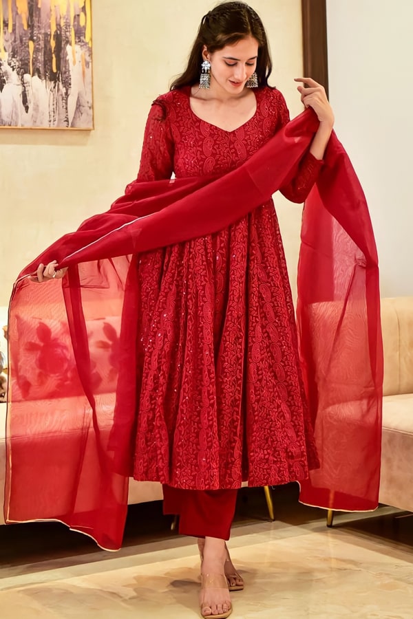 Reception Girls Dress For Weddings Red Wedding Reception Dress For