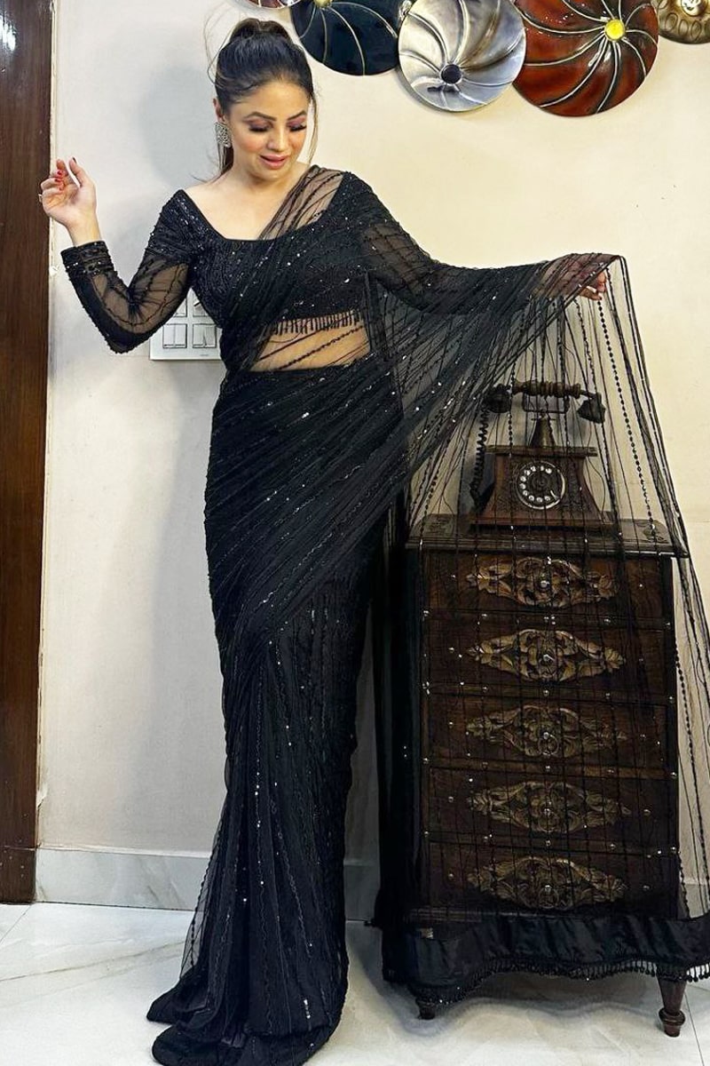 Black Ready To Wear Saree With Price Anaya Designer Studio black-ready-to-wear-saree-with-price-anaya-designer-studio