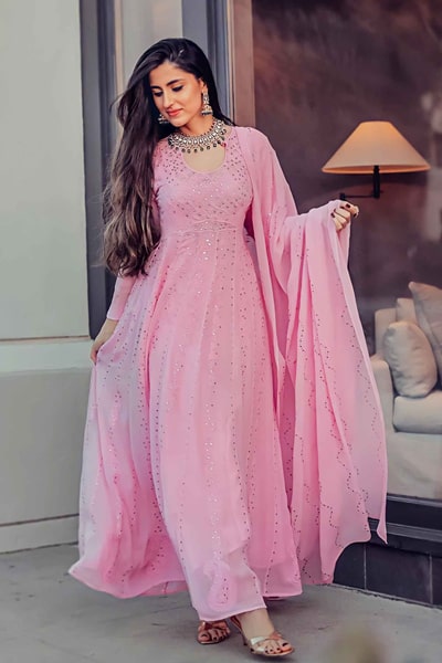 Simple long party wear dresses gown 2021 - Main Image
