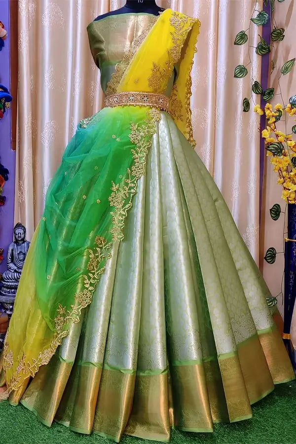 Traditional Half Saree Designs For Wedding - Anaya Designer Studio Traditional Half Saree Designs For Wedding - Anaya Designer Studio