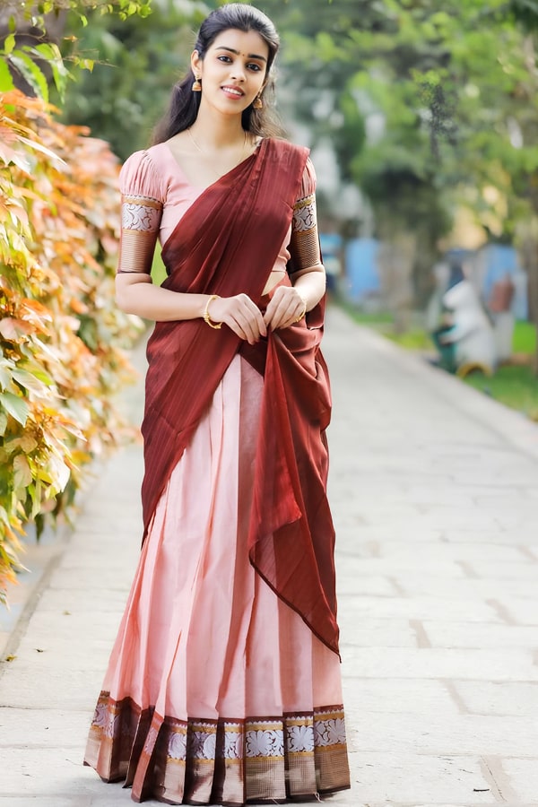 Langa Voni Daily Wear Half Sarees South Indian New Model Half