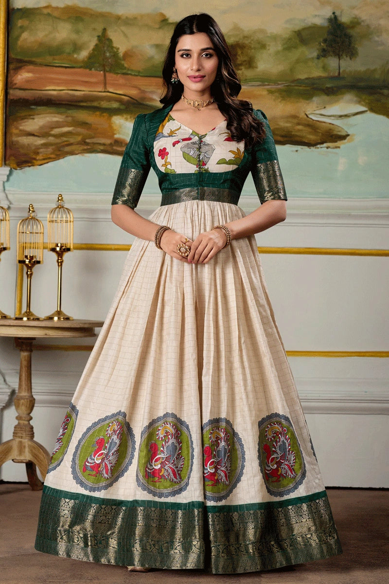 New Designer Gown With Koti For South Indian - Anaya Designer Studio New Designer Gown With Koti For South Indian - Anaya Designer Studio