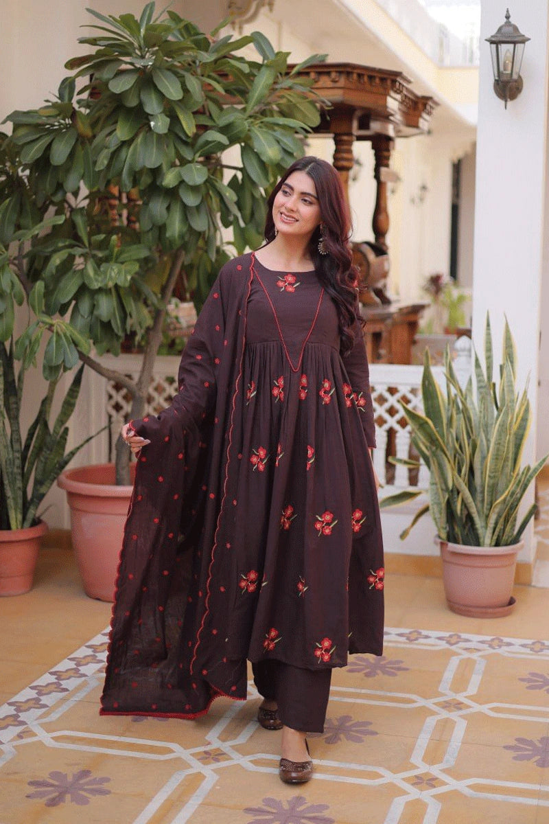Daily Wear Long Sleeves Cotton Fabric Dress For Women - Anaya Designer Studio Daily Wear Long Sleeves Cotton Fabric Dress For Women - Anaya Designer Studio
