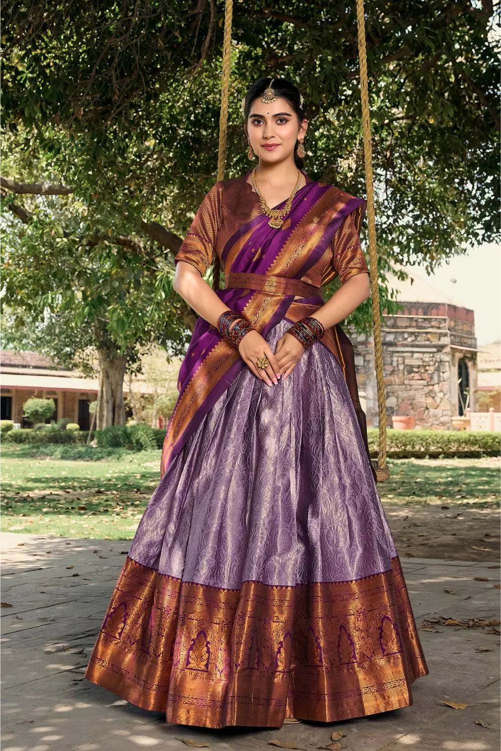 Pattu Off Saree Dress Kanchi Pattu Half Sarees Online Shopping