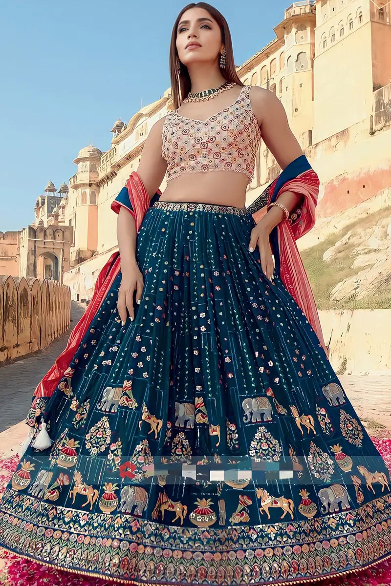 Indian two piece hot lehenga, ghagra, chania choli for garba, weddings, etc.