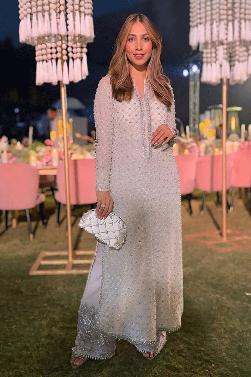 Ramzan Eid Special White Long Dress 2025 - Anaya Designer Studio White / XXL Ramzan Eid Special White Long Dress 2025 - Anaya Designer Studio White / XXL