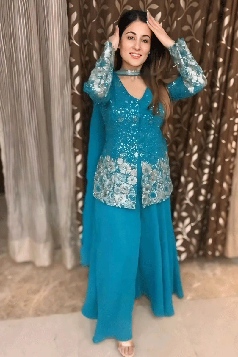 New Designer Koti With Plazo Dress For Sangeet