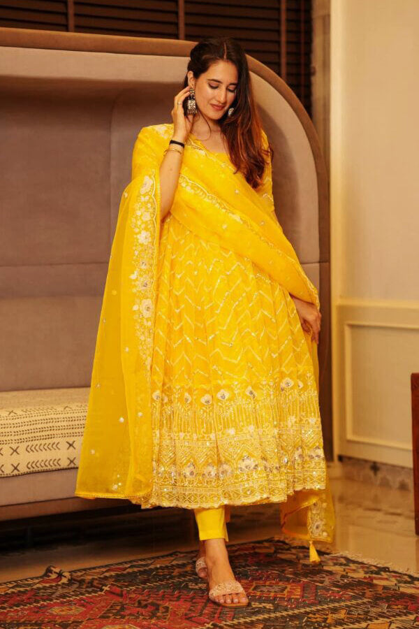 2023 Yellow Gown Dress For Haldi Designs For Bride Sister - Anaya Designer Studio 2023 Yellow Gown Dress For Haldi Designs For Bride Sister - Anaya Designer Studio
