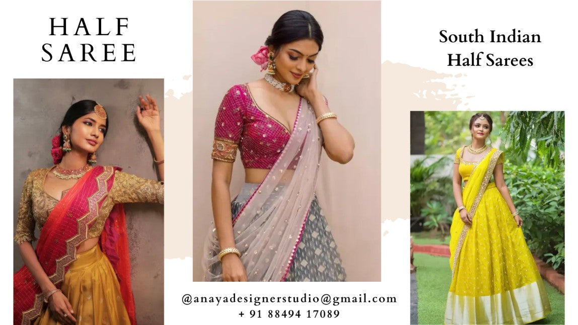 South Indian Half Saree For Girls At Anaya Designer Studio