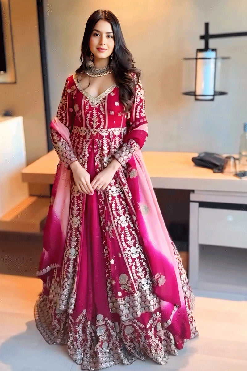 Karwa Chauth Special Heavy Flair Gown For Women