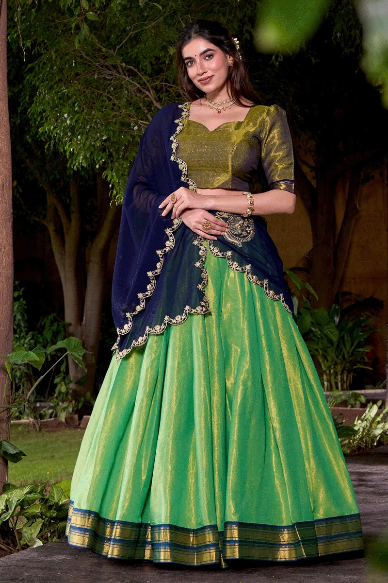 Kanchipurm Slik Half Saree For Girls