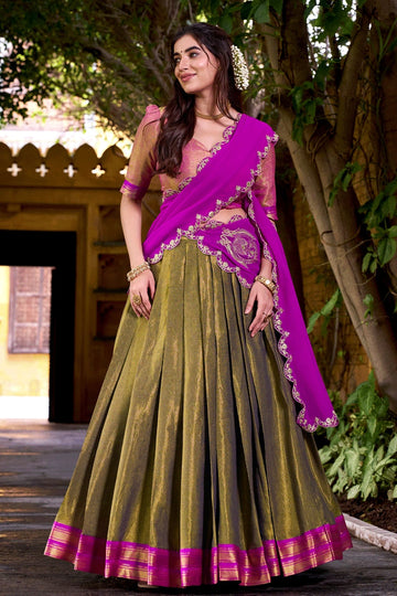 Onam Festival Wear Half Saree For Women