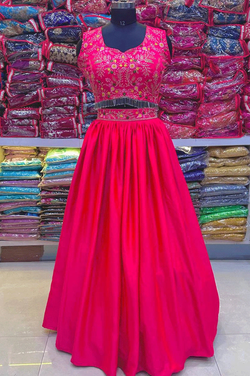 pink wedding lehenga 