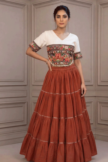 Ready To Wear Designer Lehenga Choli For Raas Ramzat