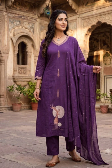 Poojawear Pure Cotton Fabric Dress For Women