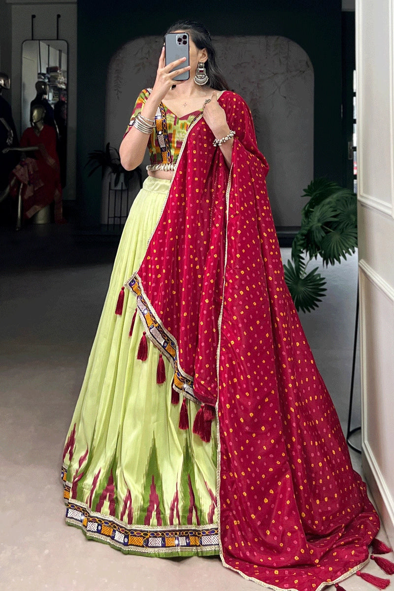 Navratri Special Gamthi Work With Kodi Work Chaniya Choli