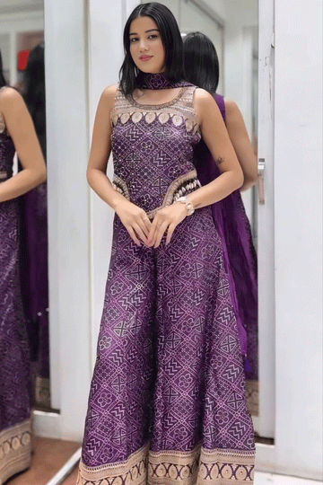 Fully Stiched Plazo Top With Dupatta For Cocktail Outfit