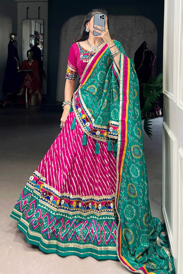 Traditional Navratri Special Gamthi Work Chaniya Choli