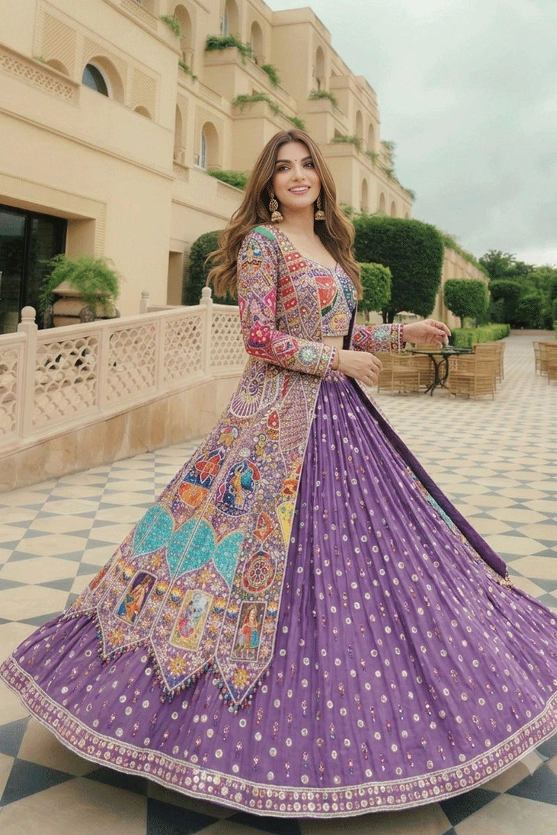 Latest Designer Lehenga Choli With Koti For Navratri