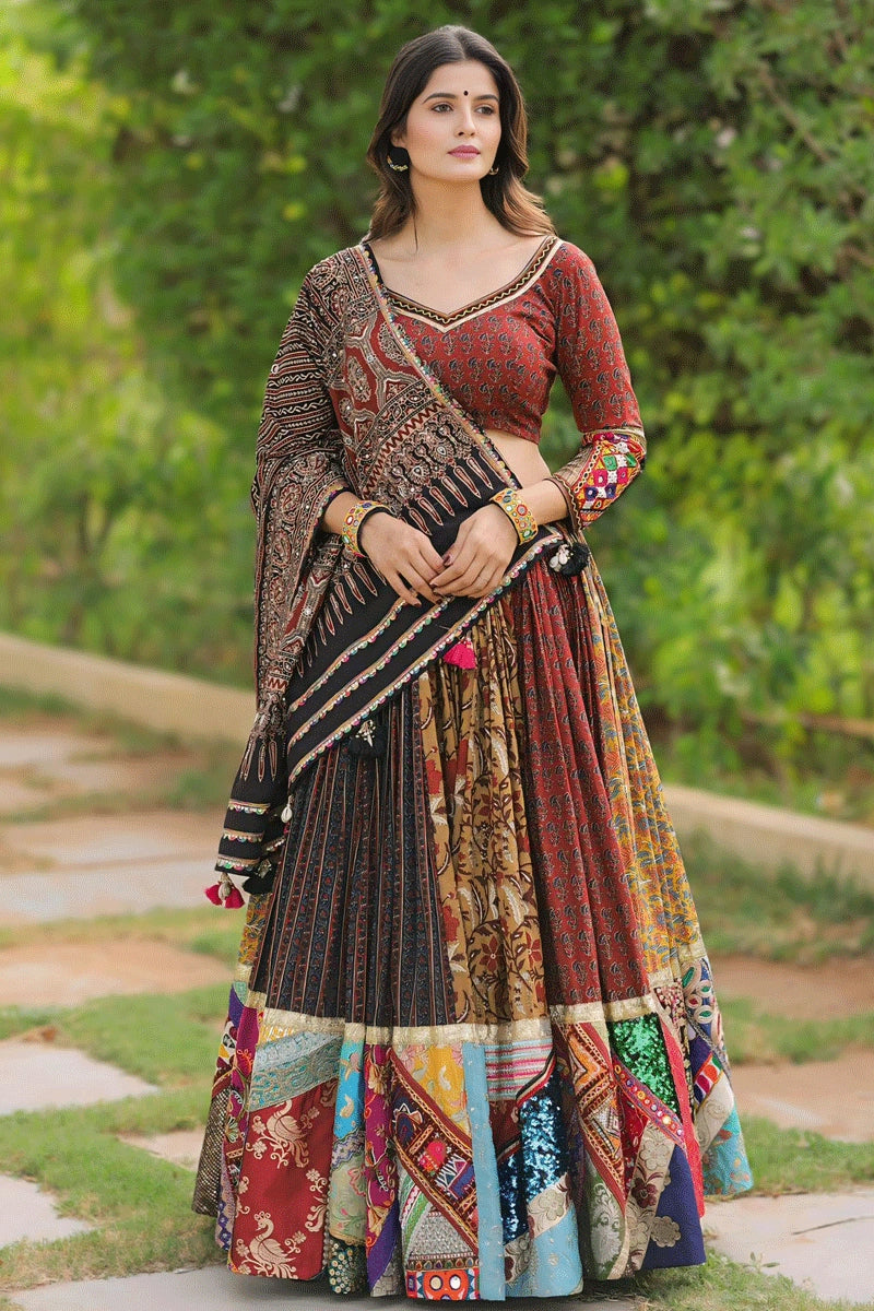 Navratri Special Gujarati Style Heavy Flair Chaniya Choli