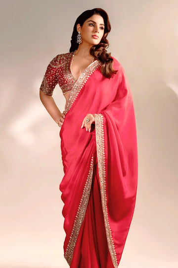 Karwa Chauth Special Red Color Silk Saree For Women