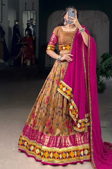 Fully Stitched Real Mirror Work Lehenga Choli For Garba Night