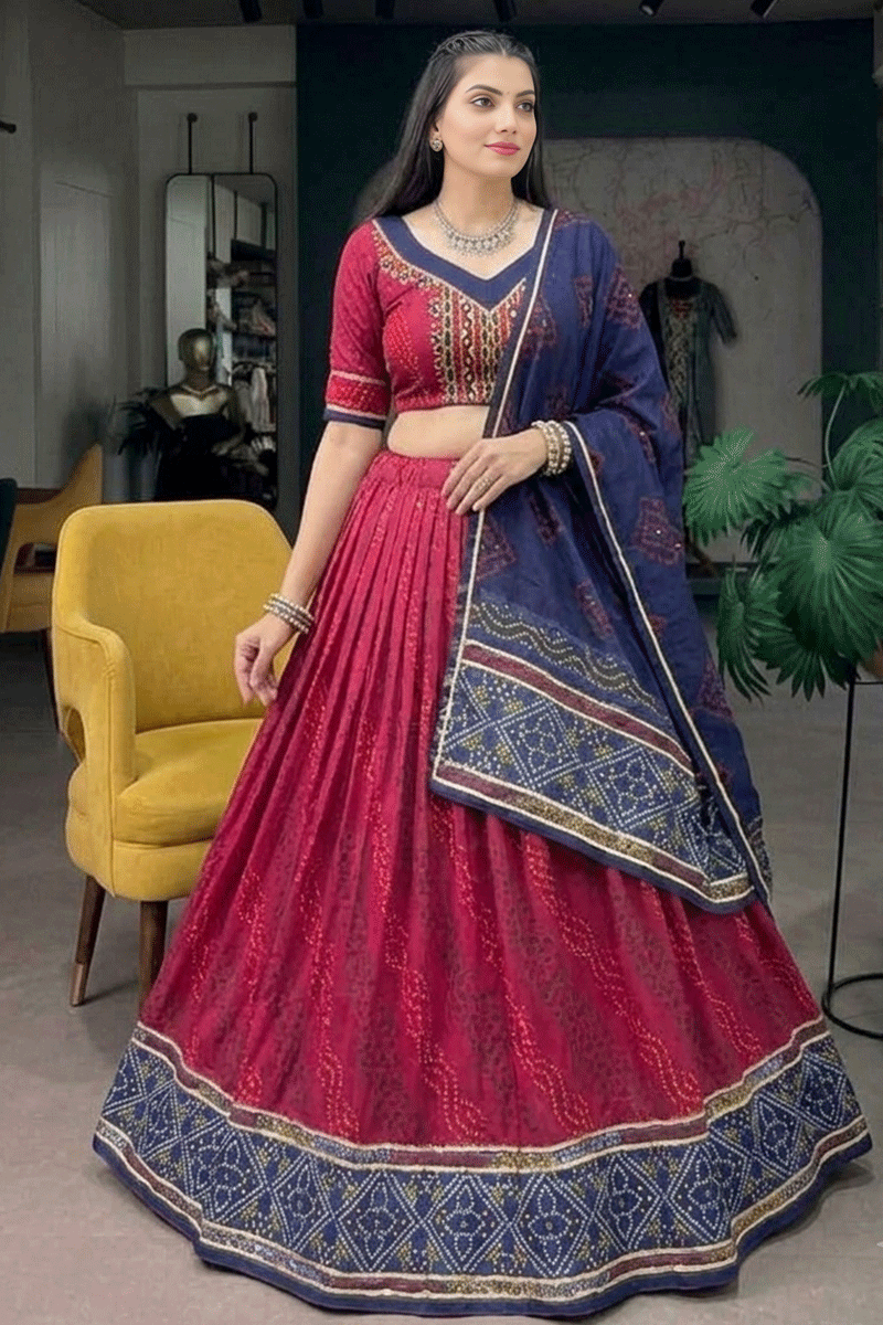 Navratri Special Bandhani Print Ghagra Choli