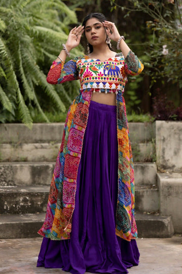 Fully Stitched Western Look Bandhani Print Lehenga Choli For Navratri