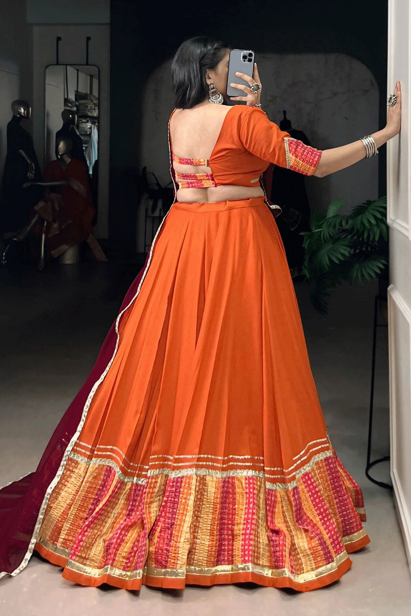 Designer Backless Blouse Lehenga Choli For Dandiya Night