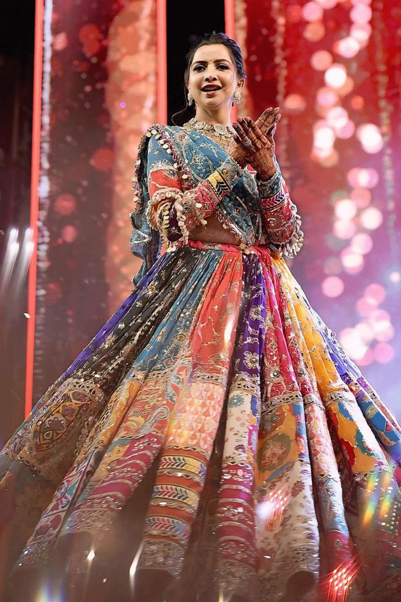 Traditional Gujarati Style Real Mirror Work Chaniya Choli For Garba Night