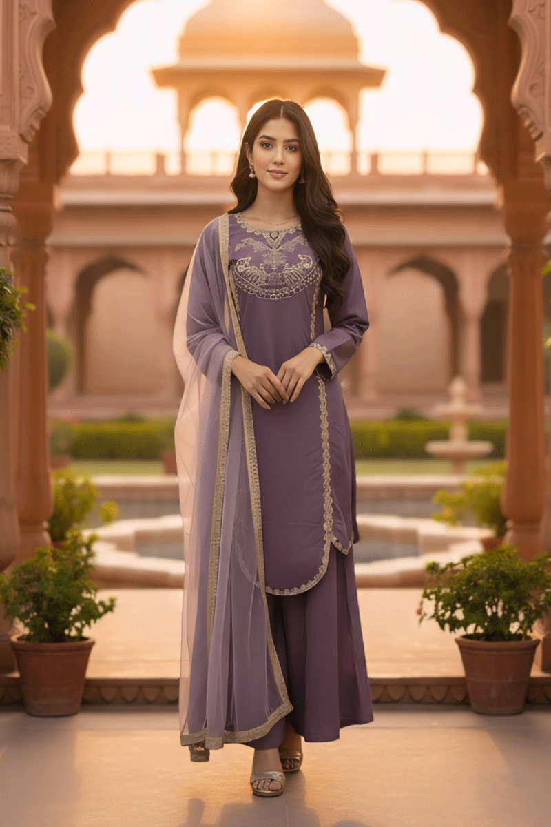 Reception Party Look In Sharara Suit For Gen Z Girl