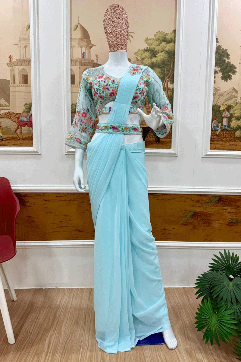 Designer Ready-To-Wear Party Saree