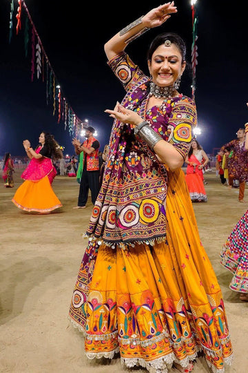 Navratri Special Digital Print With Real Mirror Work Lehenga Choli