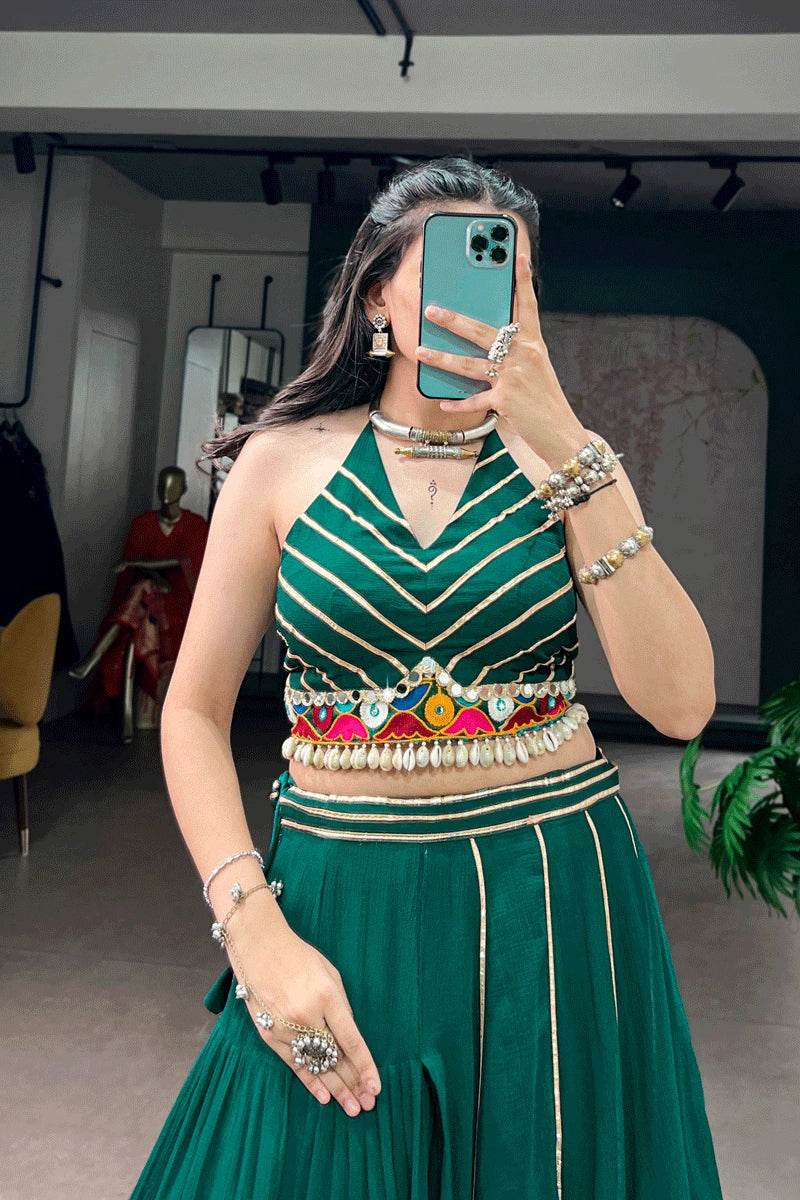 Latest Backless Blouse With Lehenga For Dandiya Night