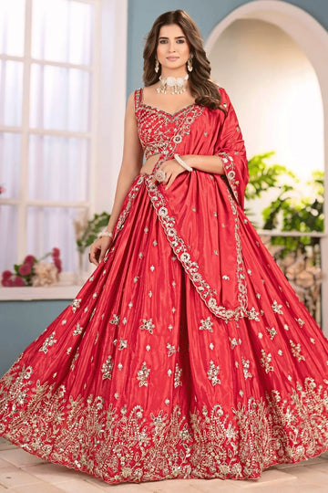 Designer Sequence Embroidery Work Lehenga Choli For Wedding