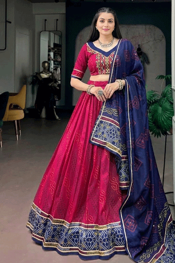Navratri Special Bandhani Print Ghagra Choli