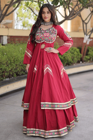 Fully Stitch Lehenga Choli For Dandiya Night