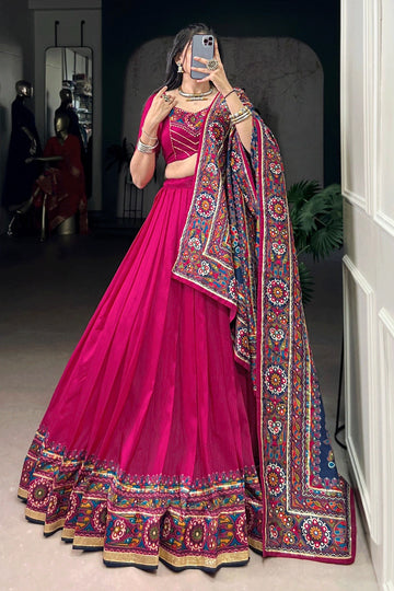 ready to wear gamthi print lehenga choli
