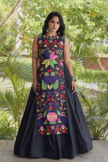 Fully Stitched Heavy Flair Ghagra Choli For Garba