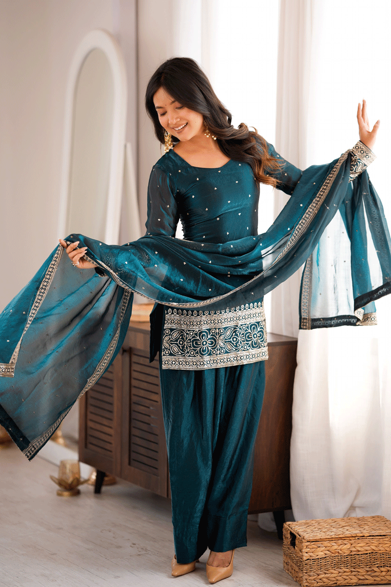 Wedding Function Special Embroidery Work Dress For Girl