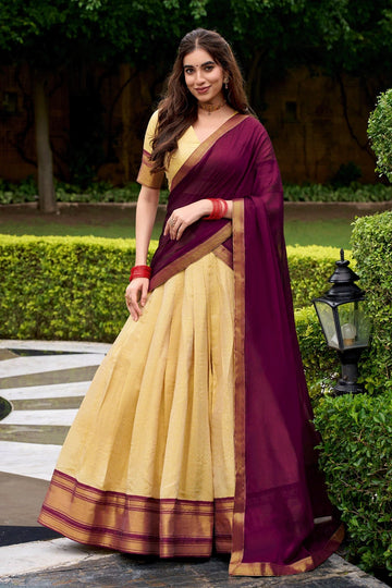 Kanchipuram South Indian Style Half Saree