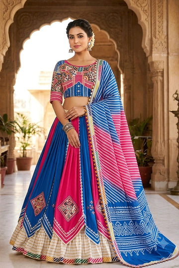 Navratri Special Real Mirror Work Multi Color Chaniya Choli