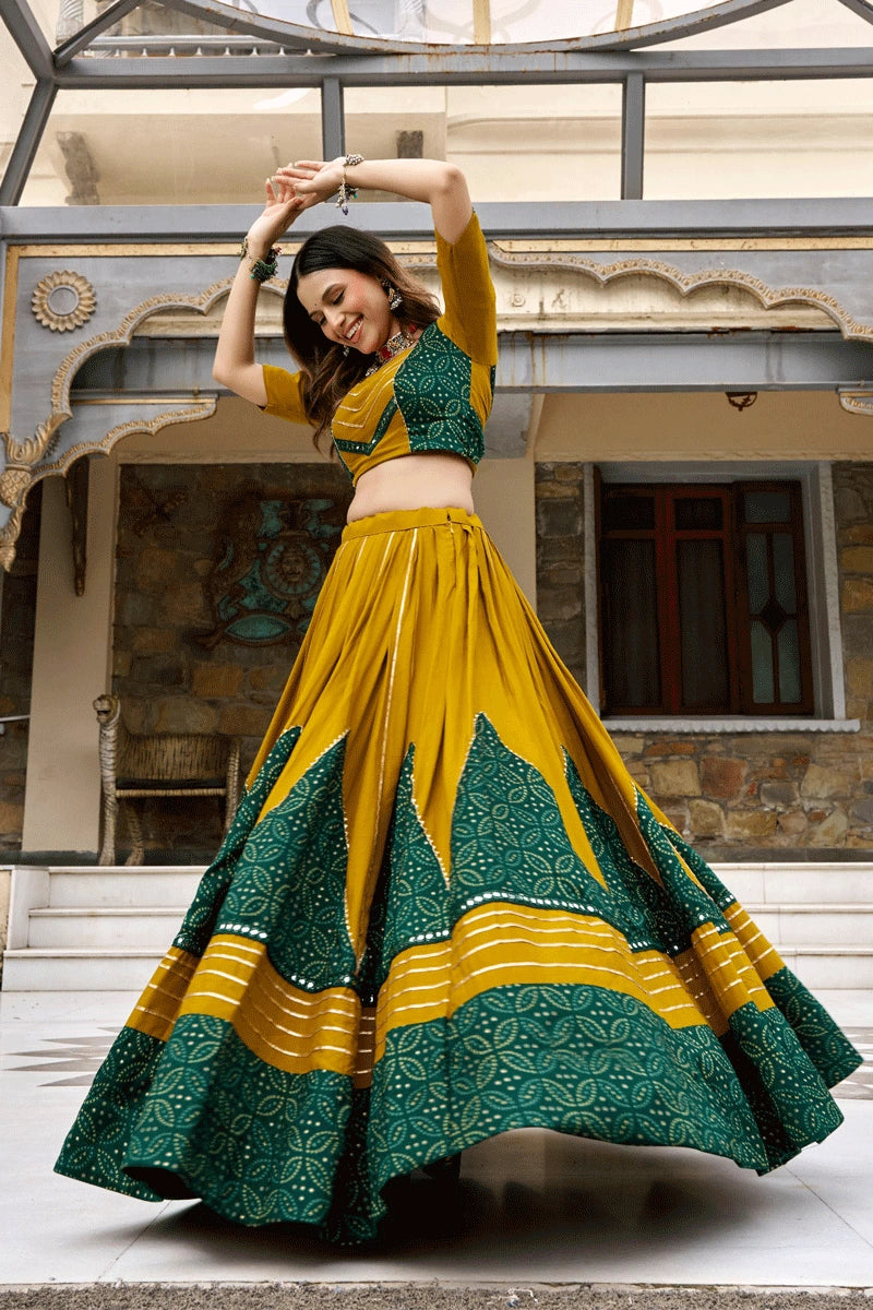 Navratri Special Mustard Color Chaniya Choli