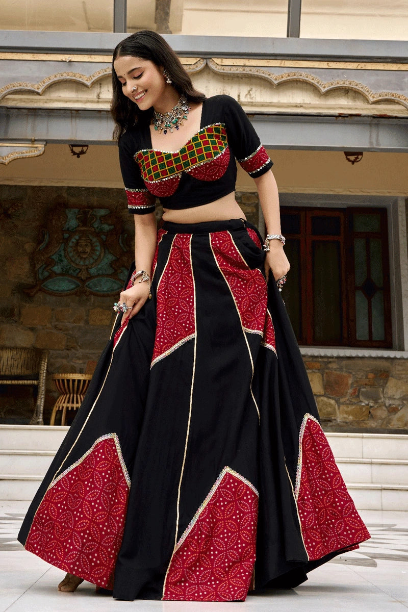 Traditional Fully Stitched Black Chaniya Choli For Navratri