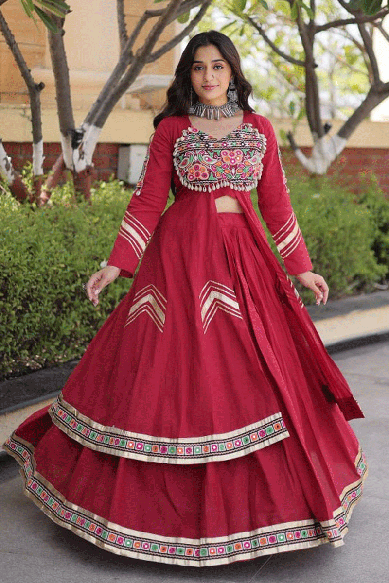 Fully Stitch Lehenga Choli For Dandiya Night